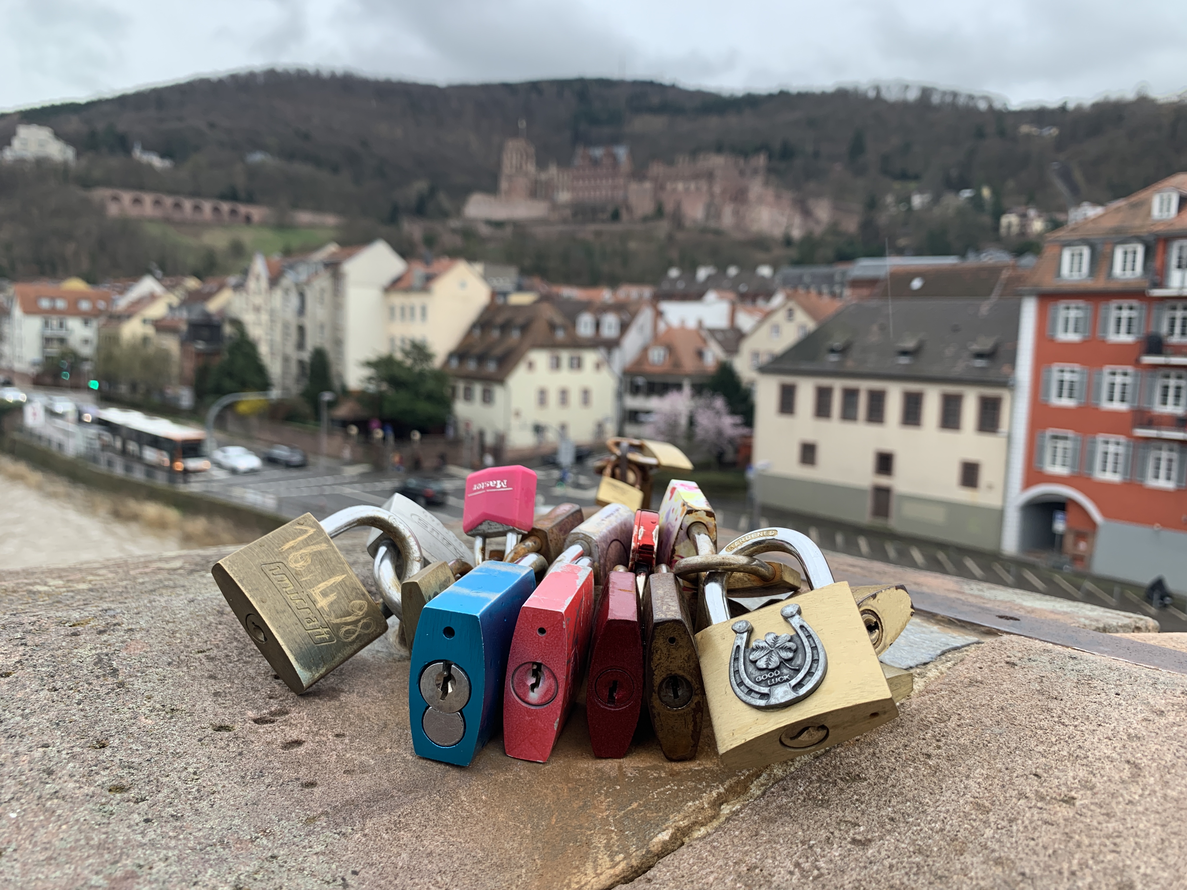 Love lockers in Heidelberg, Germany